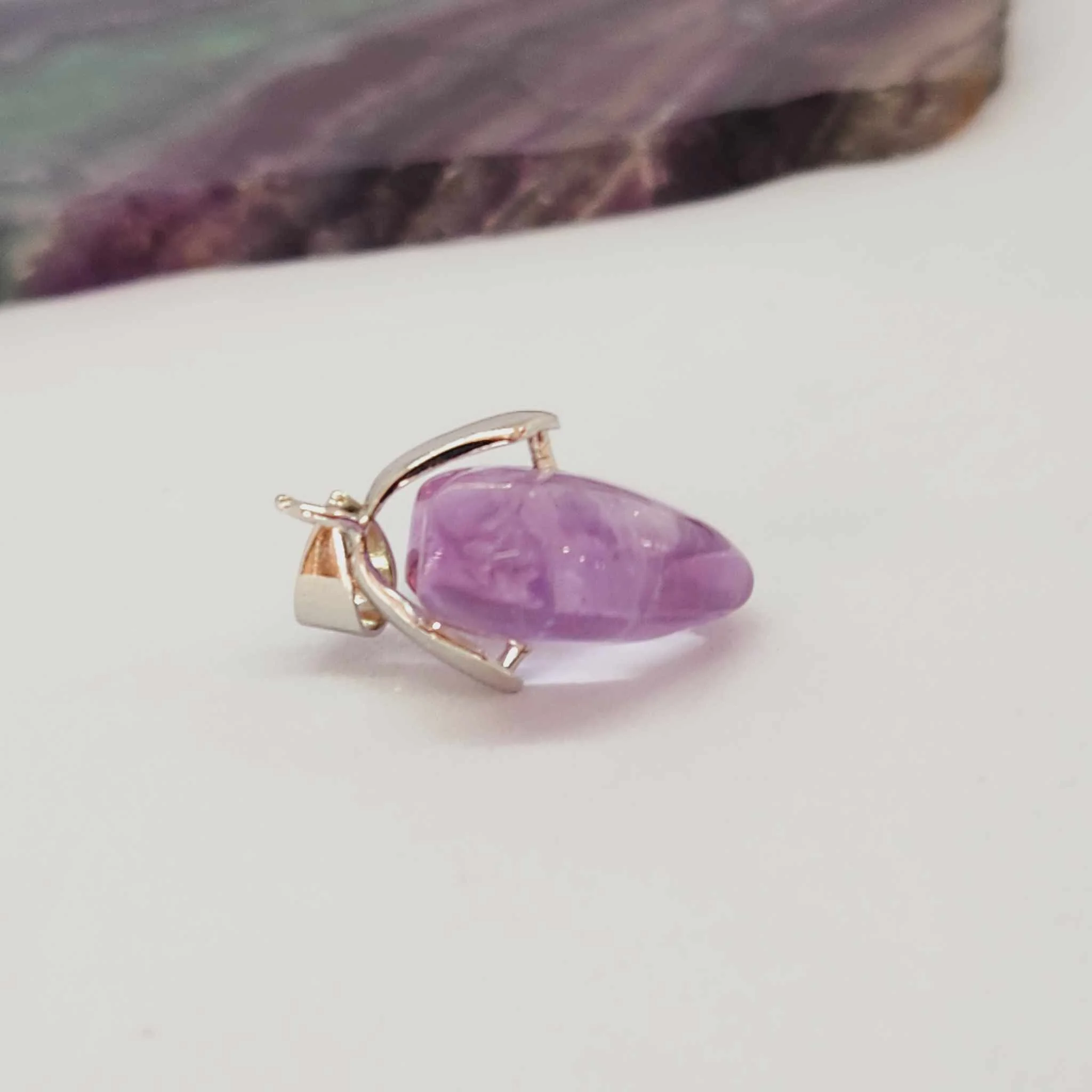 pendentif améthyste coeur