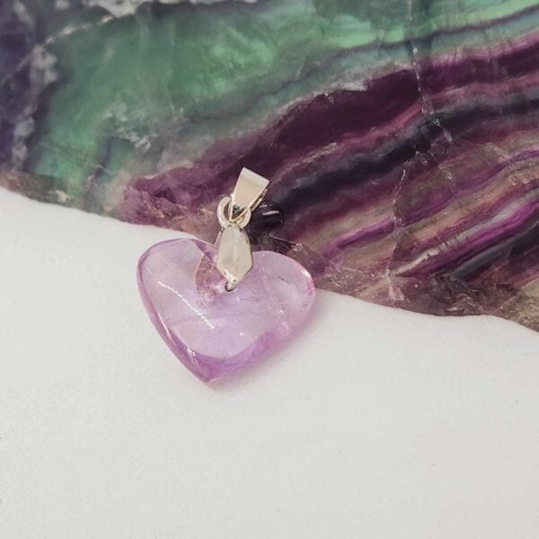 pendentif améthyste coeur