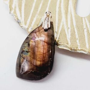 pendentif labradorite orangée