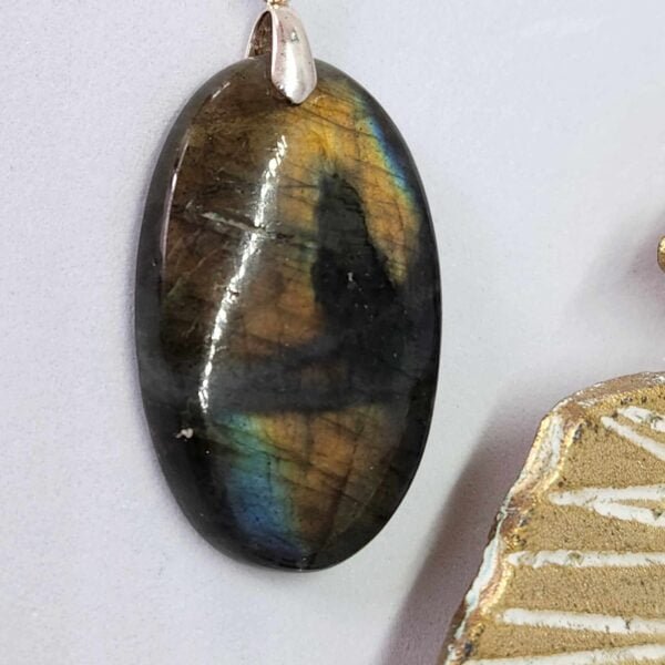 pendentif labradorite oiseau