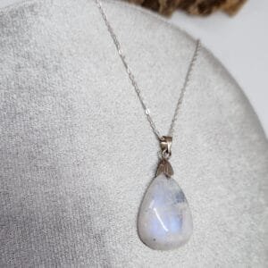 Pendentif Péristérite-Labradorite blanche