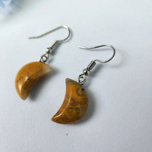 boucle d'oreille Jaspe Bumblebee lithotherapie