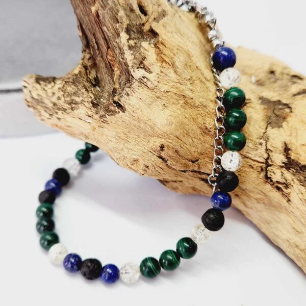 bracelet cheville malachite lithotherapie