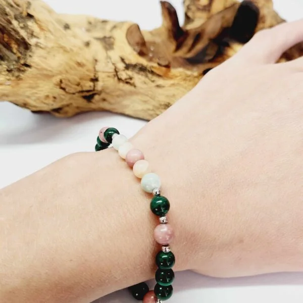 bracelet malachite lithothérapie