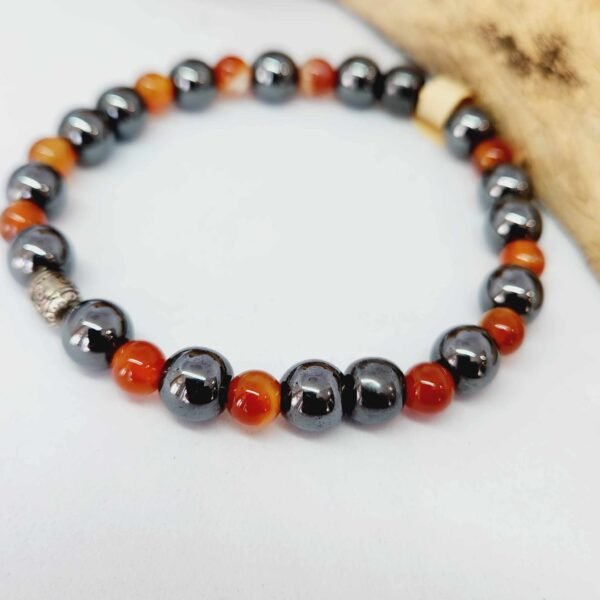 Bracelet hématite cornaline dynamisme