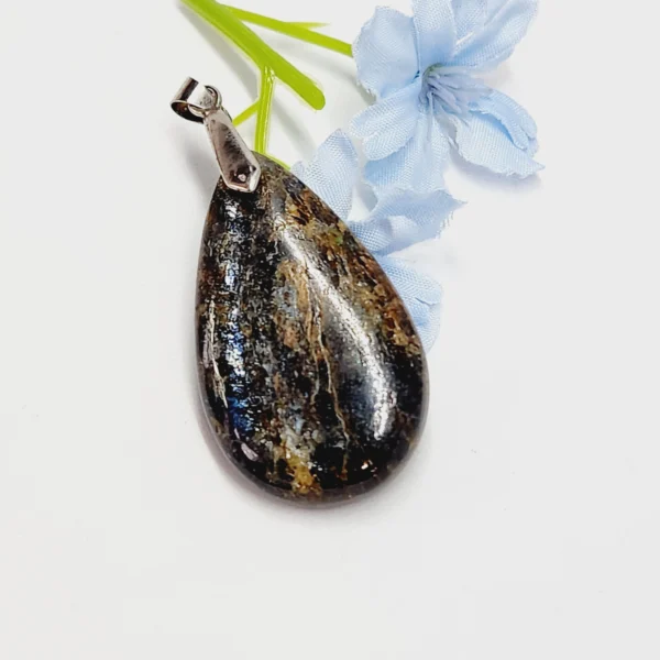 pendentif cyanite gold face