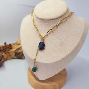 collier lapis lazuli malachite lithothérapie