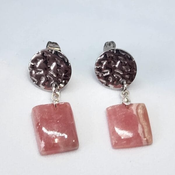 boucles d'oreilles Rhodocrosite