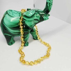 collier ambre bebe jaune